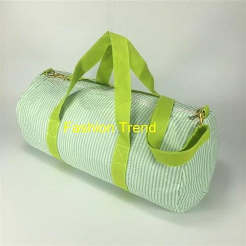 100pcs/lot Wholesale Good Quality Seersucker Duffle Bag Multi Colors Fashionable Weekender Overnight Bag