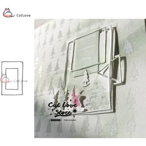 2PCS Frame Box Metal Cutting Dies Stencils For DIY Scrapbooking Paper Card Decorative Craft Dies Embossing Die Cuts New 2019