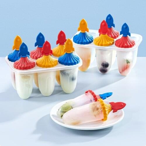6 Cavity Mini Ice Cream Molds Plastic Popsicle Molds Homemade Cake Chocolate Cakesicle Mold For DIY Ice Pops Oval