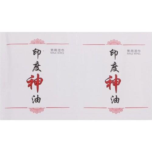 6Pcs Male Delay Wipes Natural Wet Tissue India Oil Man For Men Lasting Sex Wipes