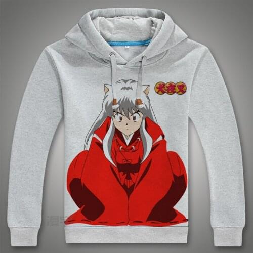 Anime Inuyasha Kikyo Kagome Sesshoumaru Hoodies animation around autumn and winter plus velvet long-sleeved hoodies