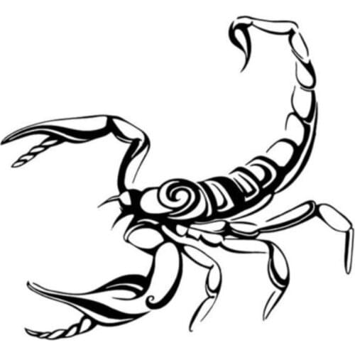 Scorpion Car Decal Vinyl Animal Car Stickers Waterproof Black Silver AL554