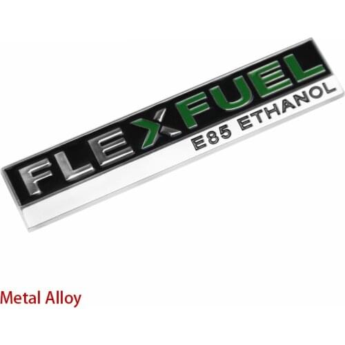 Car Styling 3D Metal FLEXFUEL E85 ETHANOL Logo Badge Side Fender Auto Accessories Rear Trunk Emblem Sticker For Ford Focus Audi