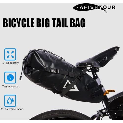 Big Capacity Bicycle Rear Bag Waterproof Long Distance Riding Trip Storage Package Daily Cycling Pouch Mountain Bike Tail Bags