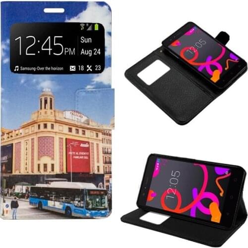 Case Flip Cover BQ Aquaris M5.5/M 2017 Drawings Madrid