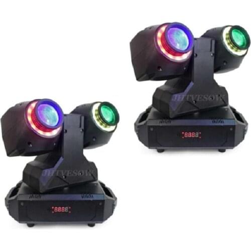 Led double heads dual wash moving head light dmx512 2x30w rgbw beam with 2x12w led strip mini moving heads night party lights