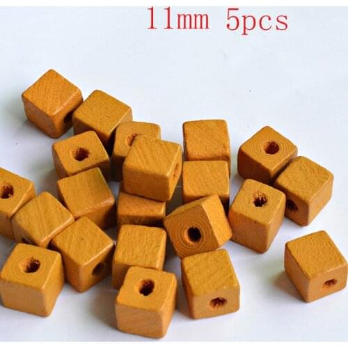 FLTMRH DIY Beads Multicolor Lacquer Wood Beads Wooden Square-shape Wood Spacer Beads For Bracelet Necklace Jewelry Making