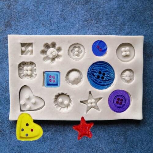 DIY Baking Tools A Variety Of Buttons Button Shape Chocolate Liquid Silicone Cake Fondant Decorative Mold A385
