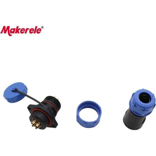 IP67 Waterproof Connector Male And Female Flange Socket Aviation Plug SP21 7P 21mm Suitable For 8-12mm Cable Conversion Plug