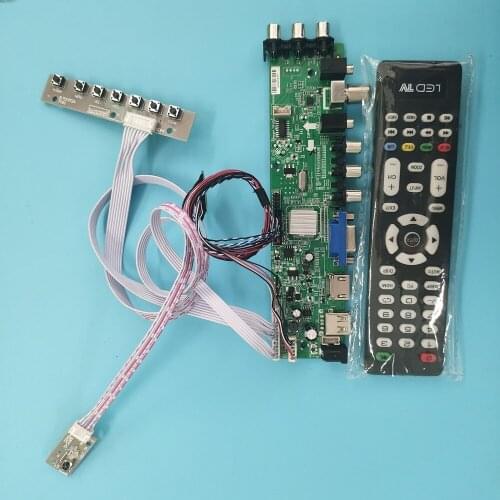 Kit For B140RW03 v1 remote DVB-T DVB-T2 Signal controller board digital VGA AV LED 1600X900 40pin WLED TV LVDS USB HDMI 14"