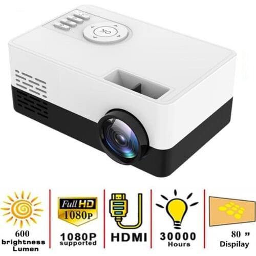 Lejiada new j16 led mini projector 320x240 pixels supports 1080p hdmi-compatible usb portable audio home media player video