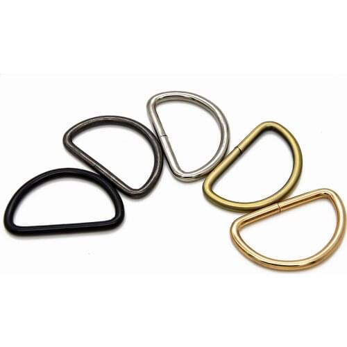 10pcs Metal D Ring Buckle Backpack Strap Hang Buckles DIY Luggage Hook Bag Hardware Decoration Accessories Dee Rings(38mm)
