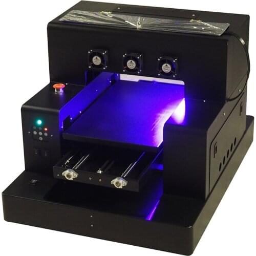 Upgraded Automatic UV flatbed printer A3 size include bottle holder free UV ink option for plastic, metal ,ceramic PVC etc