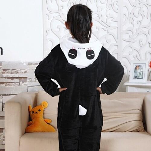 Boy Girl Children Panda Pajamas Set Flannel Kids Animal Cartoon Cosplay Hooded Pijama infantil Kigurumi Sleepwear