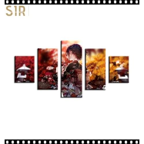 Anime Movie Posters Wall Art 5 Pieces Canvas Painting Poster Pictures Home Decor Living Room HD Printed Poster Wall Painting