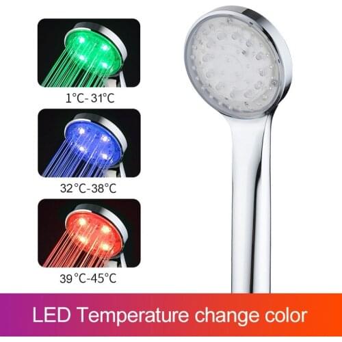 Plastic ABS LED Shower Heads Alcachofa Ducha Led Chuveiro Bathroom Accessories Hand Showerheads Light Ducha LED Shower Head