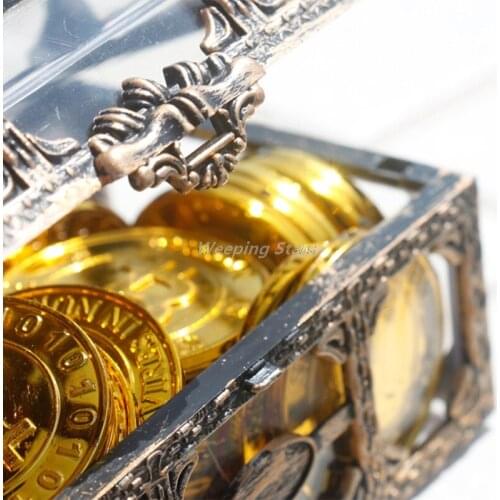 Plastic Money Container Storage Box Transparent Pirate Toys Pirate Treasure Box