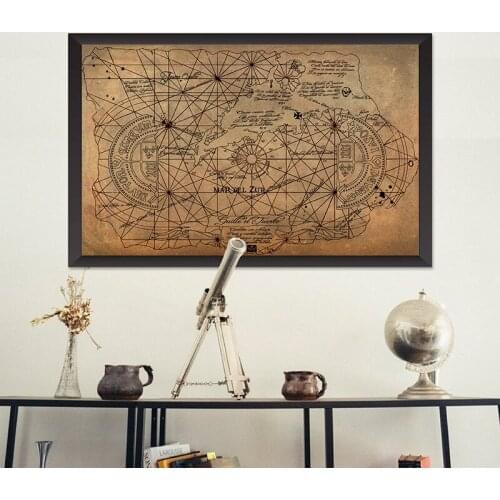 The Goonies Treasure Map Poster Vintage Art Print 1985 American Adventure Comedy Film Canvas Painting Retro Wall Picture Decor