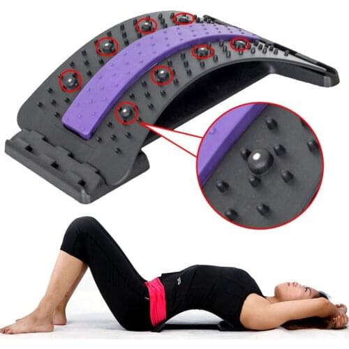 Dropshipping Magnetic Back Lumbar Relief Back Stretcher Device Back Pain Relief Massager Stretcher Support Equipment Adjustable