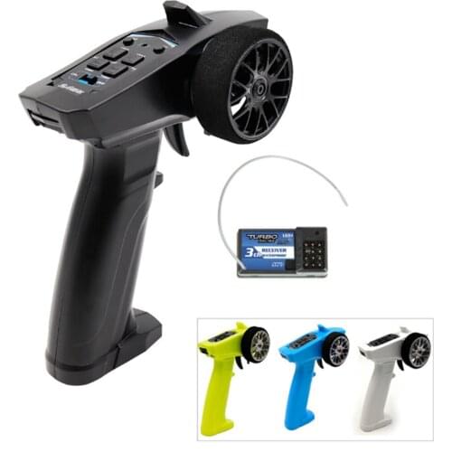 P31 Turbo Racing 91803G-B Knob Version 2.4G 3CH Colorful Radio Transmitter Remote Parts Controller with Receiver for RC Car Boat