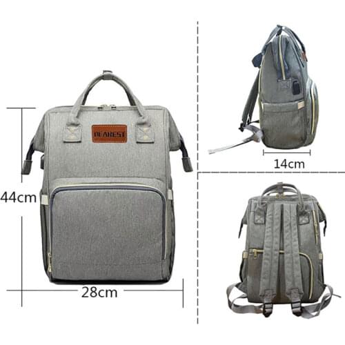 Dearest USB Mummy Bag 2021 New Backpack Fashion Large Capacity Portable Nursing Child Women 's