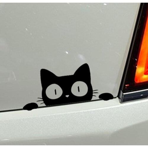 Reflective Peeking Cat Animal Car Styling Decorative Stickers Auto Window Decals