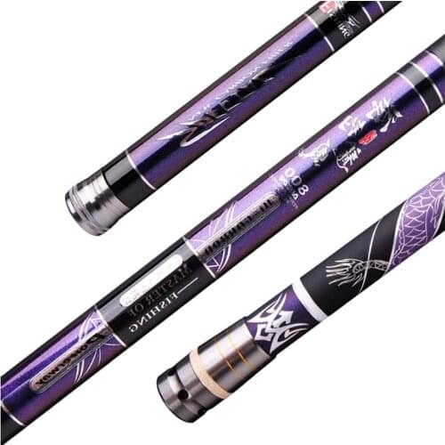 8m-16m Long Section Power Hand Rod Super Hard Vara De Pesca 46T Carbon Fiber Sturgeon Fish Canne for Deep Water