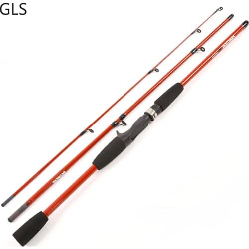 Spinning/ Casting Fishing Rods Carbon Fiber 3 Sections Ultralight Weight Lure Fishing Rod Carp Feeder Pole