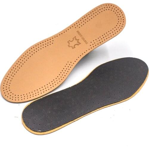 Ultra Thin Breathable Deodorant Insoles Sweat-Absorbant Leather Latex Insole Foot Care Flat Foot Shoes Pad