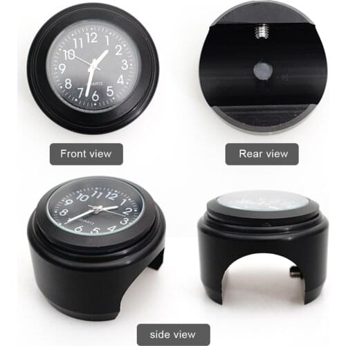 Universal Chrome Scooter Motorcycle Bike Handlebar Mount Quartz Clock Watch Aluminum Luminous Clock Moto Waterproof for xiaomi