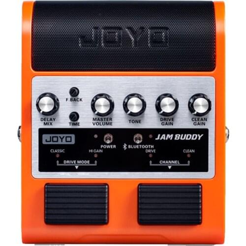Joyo Jam buddy rechargeable bluetooth 4.0 Dual Channel 2*4W Pedal Style guitar amplifier with Delay Clean Effects