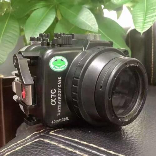 Seafrogs 40mm/130ft Waterproof Camera Housing Case Underwater Housing Case for Sony A7C support 28-70mm Lense