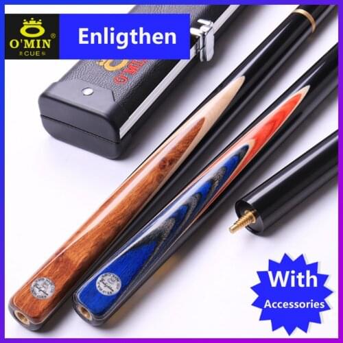 WOLFIGHTER O'Min Handmade Snooker Billiards with Snooker Cue 3/4 Case 9.8-10mm Tips Tacos De Snooker China