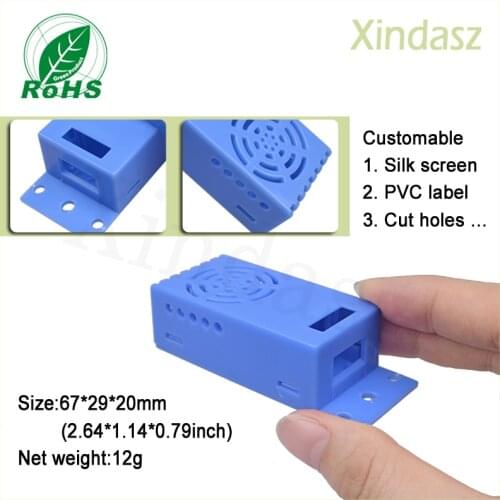 XD0104080 2pcs)Plastic casing Temperature and humidity sensor housing plastic project boxes / enclosure plastic 67*29*20mm