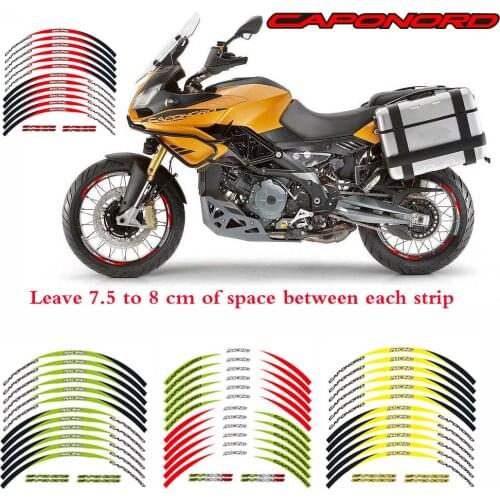 Motorcycle 1set front&rear edge rim wheel decals Reflective stickers For Aprilia CAPONOIRD