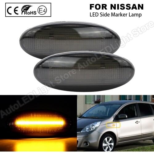 2Pcs For Nissan X-TRAIL T31 NP300 NAVARA QASHQAI NV200 CUBE LEAF MICRA LED Side Repeater Marker Light Turn Signal Indicator Lamp