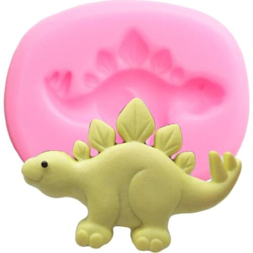 3D Stegosaurus Dinosaur Silicone Molds Candy Chocolate Fondant Mold Baby Birthday Cake Decorating Tools Resin Clay Soap Mould