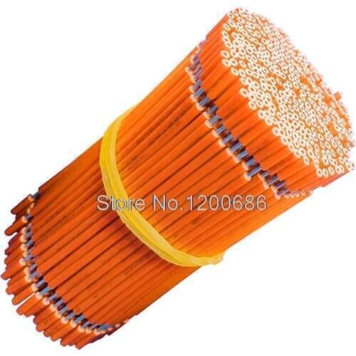 40CM 5mm half strip off UL 1007 22AWG Orange 20piece/lot super flexible 22 AWG PVC insulated Wire Electric cable, LED cable