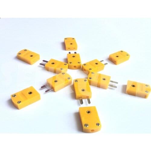 50 pairs Mini Thermocouple Connector K Flat pin Male and Female