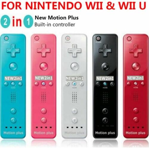 2 In1 Wireless Remote Gamepad Controller Built-in Motion Plus For Wii /wii U For Nin Tend Wii U Remote Controle Joystick Joypad