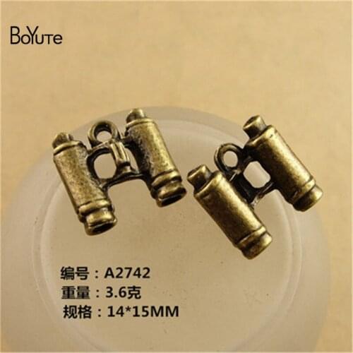 BoYuTe (50 Pieces/Lot) 14*15MM Antique Bronze Plated Zinc Alloy telescope Charms Pendants Diy Jewelry Findings Accessories