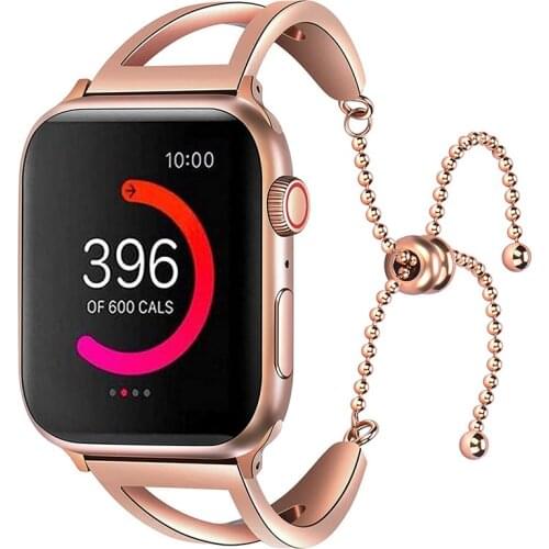 Women Jewelry Bracelet Strap for Apple Watch Band 38mm 42mm Metal Stainless Steel Watch Band for iWatch SE 6 5 4 3 2 1 44mm 40mm