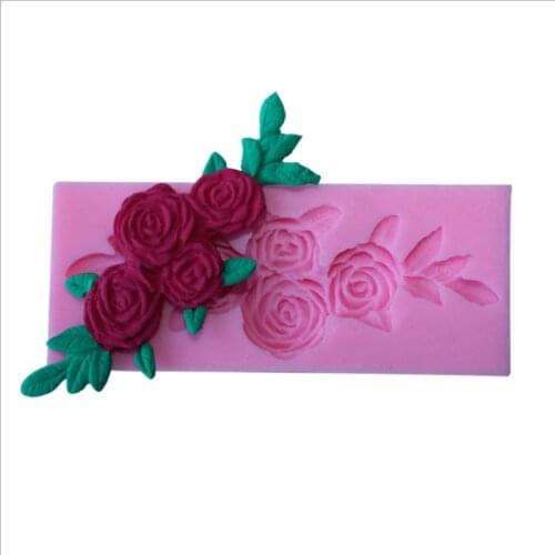 Tree Rose Flower Form Silicone Molds Cookie Cutter Cake Decorating Tools Wedding Fondant Decoration