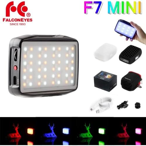 Falcon Eyes F7 Mini 5W Pocket Rgb Led Light On Camera Portable for Video/studio/youtube/vlog Photography Lighting Fill Lamp