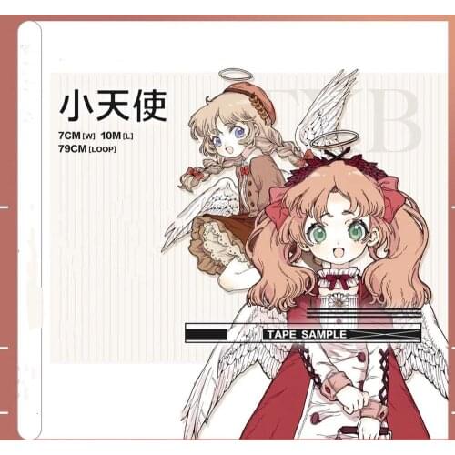 Fairy Little Angel Girl Washi Masking Tapes for Card Making Bullet Journal DIY Scrapbooking Label Stickers