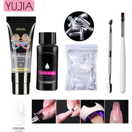 New 5pcs/Set Nail Gel Kit Quick Building Set Poligel Nail Gel Nail Polish For Nail Extensions Acrylic Gel Polish Art Tool