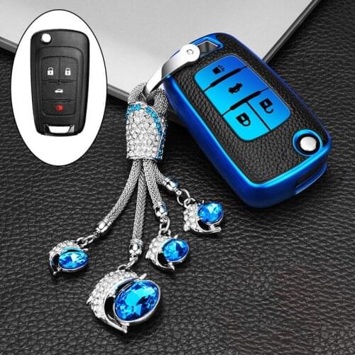 Zeratul Leather TPU Car Key Cover Bag Case Protector Keychain For Buick Cruze Aveo Trax Opel Astra Corsa Meriva Zafira Antara J