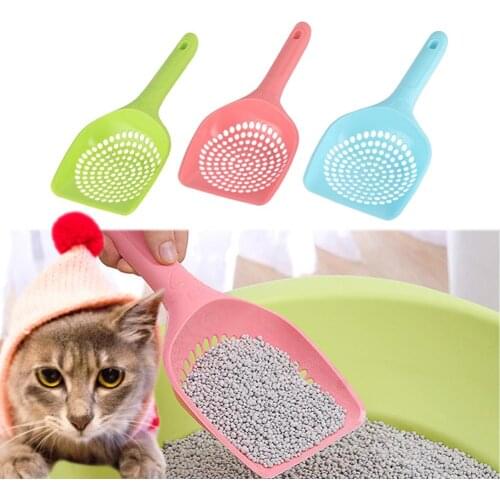 Plastic Cat Litter Shovel Pet Hollow Cleaning Scoop Cat Sand Sift Cleaning Products Dog Food Scoops Cat Toilet Training Tool