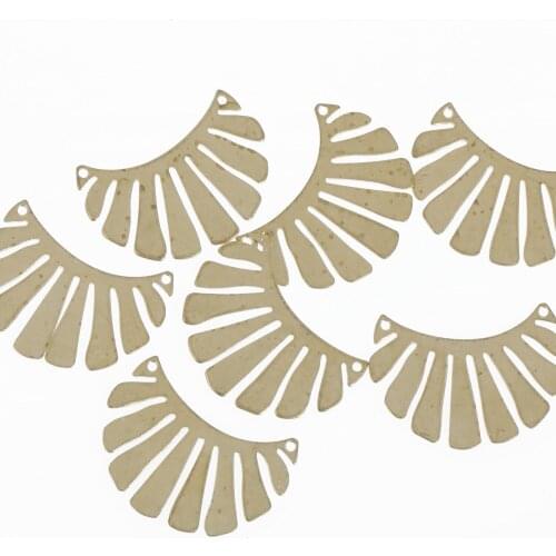 Earring Copper Accessories Earring Connector-Brass Earring Charms Fan Shaped Earrings 10381550