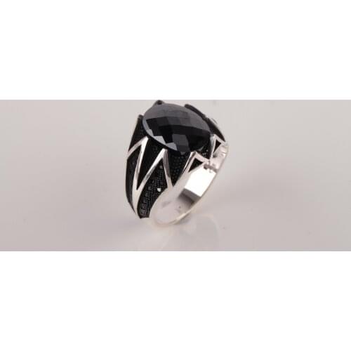 UM US JEWELRY Micro Cubic Zirconia 925 Sterling Silver Men Ring